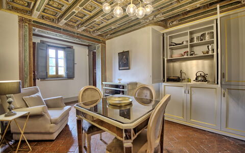 Semesterboende Cappella: Kök, Lunchrum, Vardagsrum