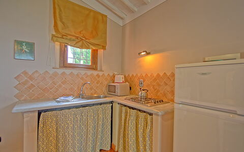 Semesterboende Tiglio: Kök, Lunchrum, Vardagsrum