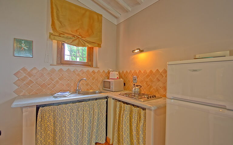 Semesterboende Tiglio: Kök, Lunchrum, Vardagsrum