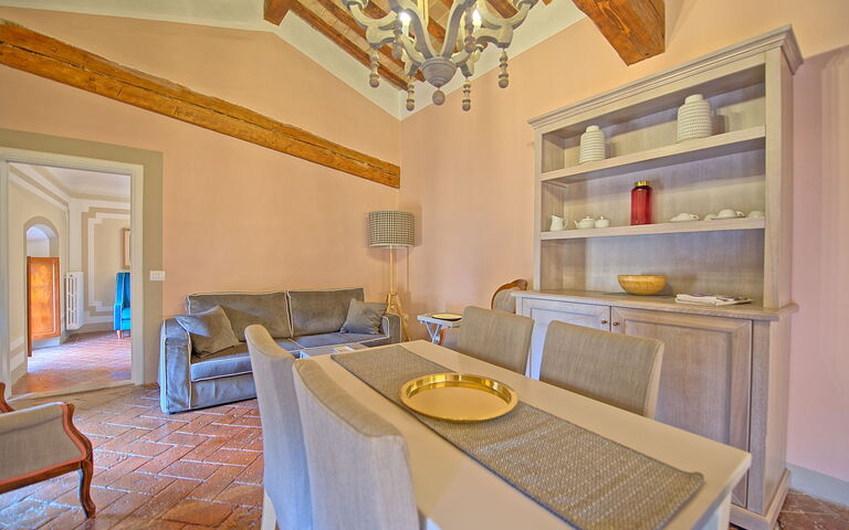 Semesterboende Montegufoni 18: Kök, Lunchrum, Vardagsrum