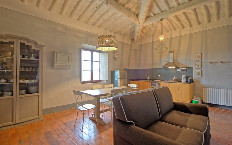 Semesterboende Acciaioli 14: Kök, Lunchrum, Vardagsrum