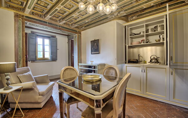 Semesterboende Cappella: Kök, Lunchrum, Vardagsrum