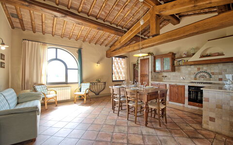 Semesterboende Glicini 3: Kök, Lunchrum, Vardagsrum