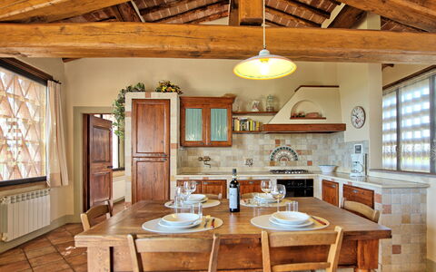 Semesterboende Glicini 3: Kök, Lunchrum, Vardagsrum