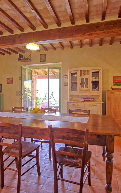 Castelmuzio: Lunchrum, Vardagsrum