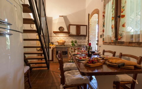 Semesterboende Montelopio 5: Kök, Lunchrum, Vardagsrum