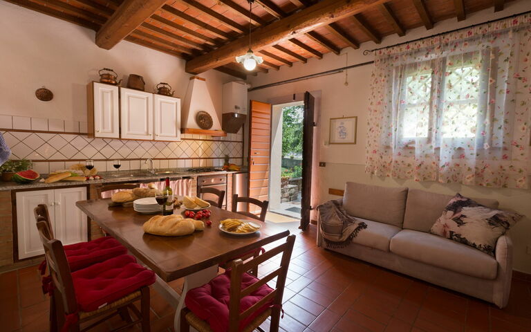 Semesterboende Montelopio 3: Kök, Lunchrum, Vardagsrum