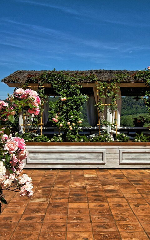 Villa Petrognano: Balkong / terrass / uteplats, Utomhus