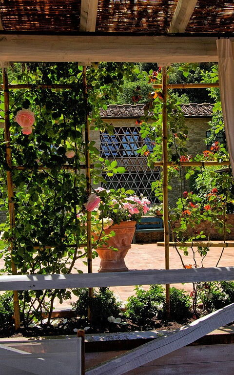 Villa Petrognano: Balkong / terrass / uteplats, Trädgård