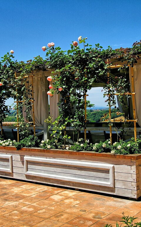 Villa Petrognano: slå samman, Utomhus, Visningar