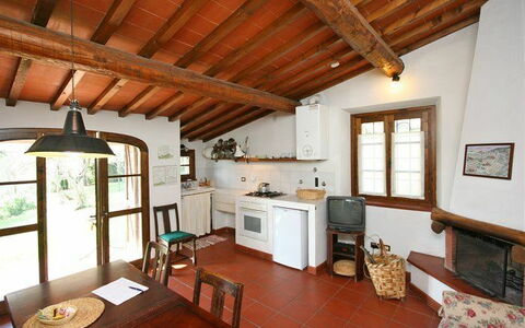 Semesterboende La Selva 1: Kök, Vardagsrum