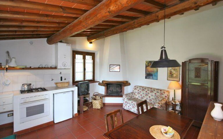 Semesterboende La Selva 1: Kök, Vardagsrum