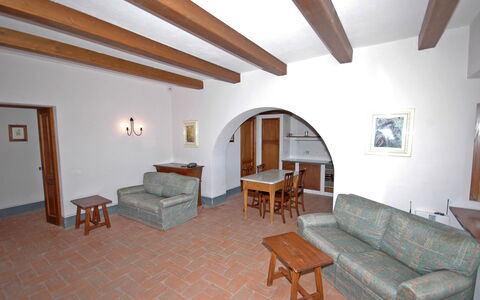 Semesterboende Fornacino 5: Kök, Lunchrum, Vardagsrum