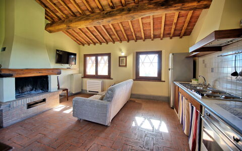 Semesterboende Fornacino 6: Kök, Vardagsrum