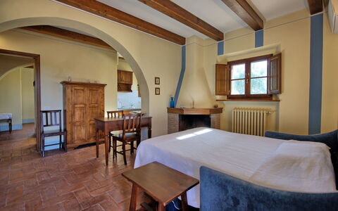 Semesterboende Fornacino 4: Kök, Lunchrum, Vardagsrum