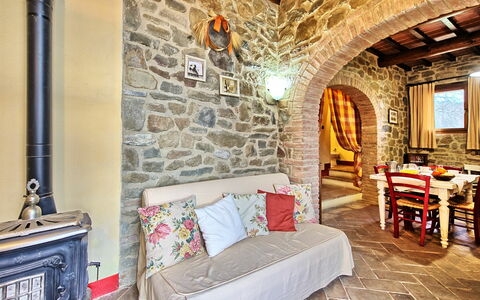 Semesterboende Orietta 1: Kök, Lunchrum, Vardagsrum