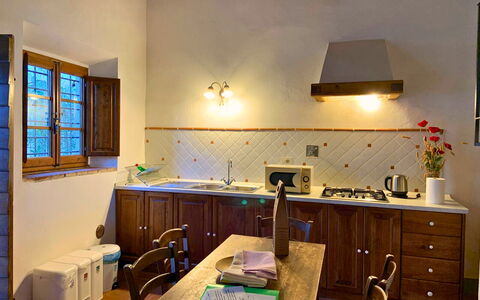 Semesterboende Le Fonti 14: Kök, Lunchrum