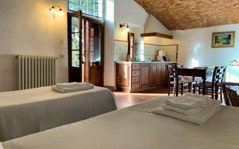 Semesterboende Le Fonti 4: Kök, Lunchrum, Vardagsrum