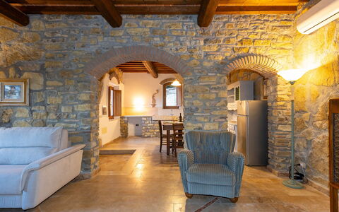 Semesterboende Fontana 2: Vardagsrum