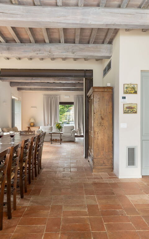 Villa Casentino: Kök, Lunchrum