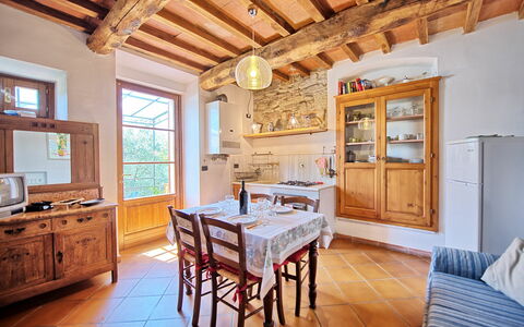 Semesterboende Rustico: Kök, Lunchrum, Vardagsrum