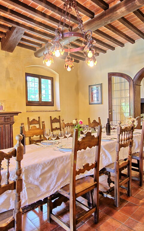 Villa Campogialli: Kök, Lunchrum