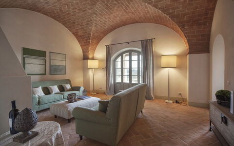 Semesterboende La Valle 1 Castelfalfi: Vardagsrum