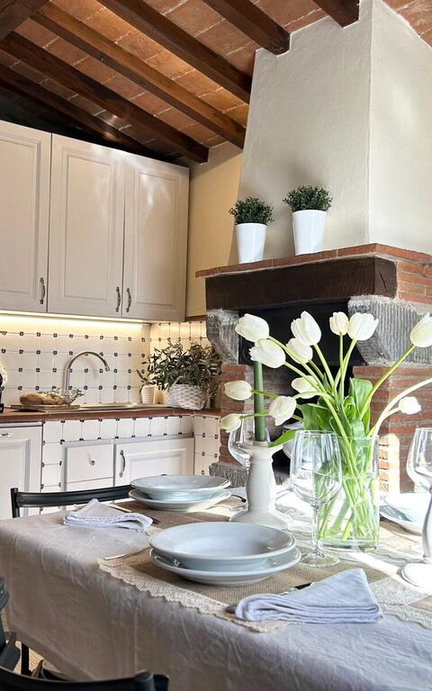 Antico Casale: Kök, Lunchrum