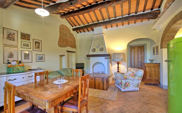 Semesterboende Bandita Apartment: Kök, Lunchrum, Vardagsrum