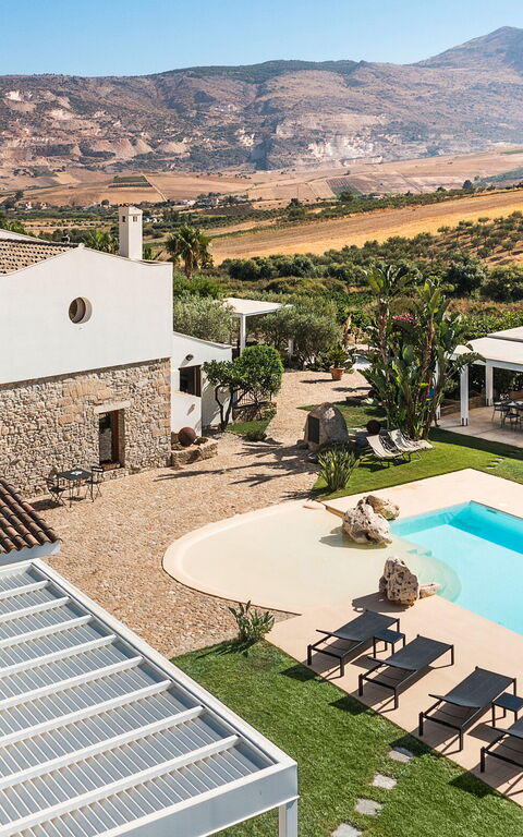 Villa Ager Costa: Exteriör, slå samman, Utomhus