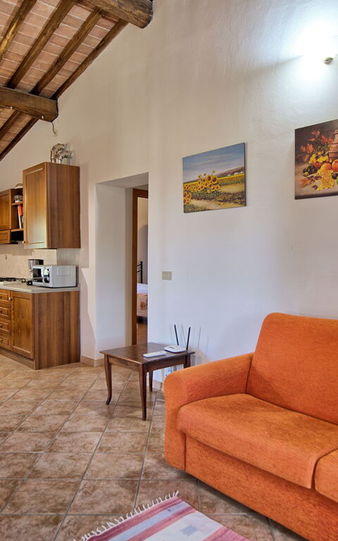 Villa Picchio: Kök, Lunchrum, Vardagsrum