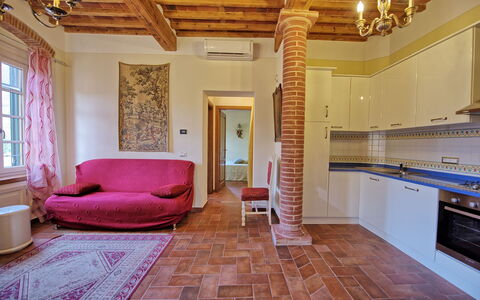 Semesterboende Flavia 5: Kök, Vardagsrum