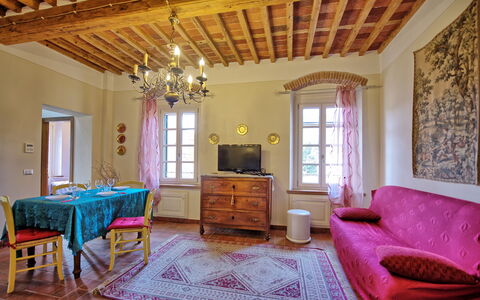 Semesterboende Flavia 6: Lunchrum, Vardagsrum