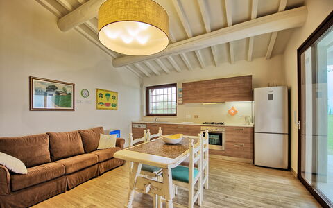 Semesterboende Fornace 2: Kök, Lunchrum, Vardagsrum