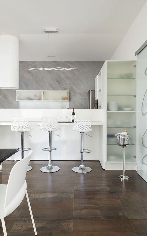 Villa Agorà: Kök, Lunchrum