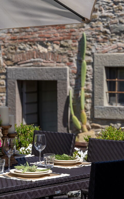 Casa La Fonte: Balkong / terrass / uteplats, Exteriör, Utomhus