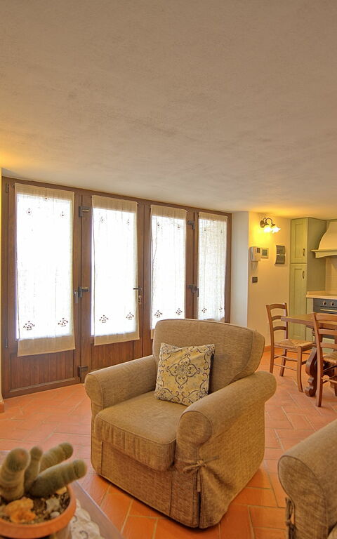 Villa Farneta: Kök, Lunchrum, Vardagsrum