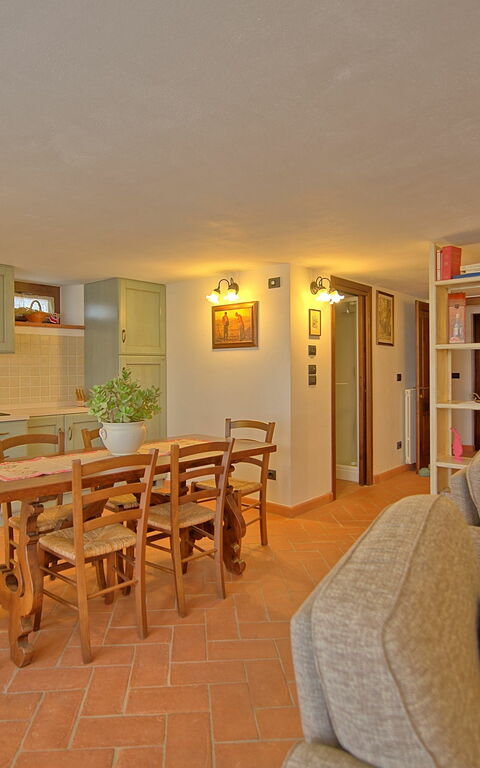 Villa Farneta: Kök, Lunchrum, Vardagsrum