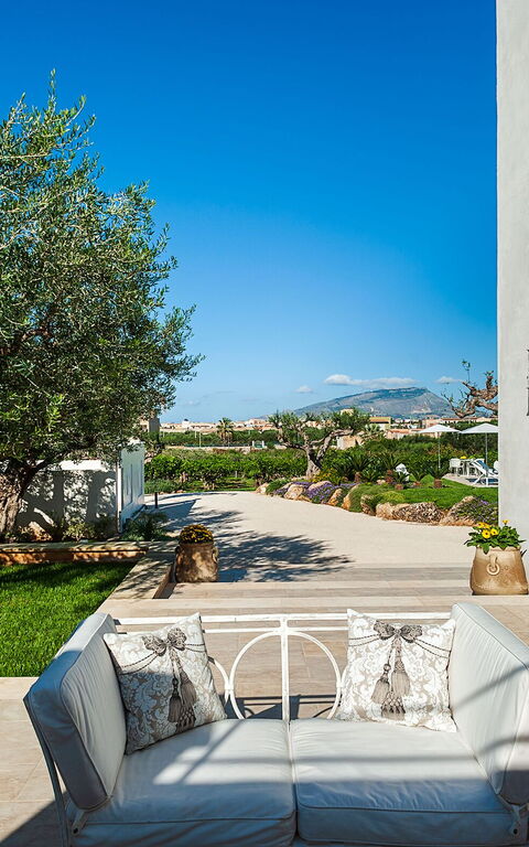 Villa Pigna Bianca: Balkong / terrass / uteplats, Trädgård, Utomhus