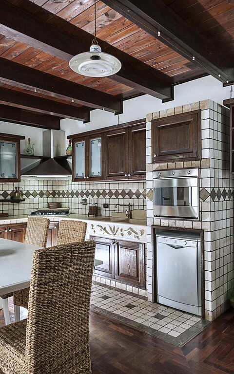 Villa Carolina: Kök, Lunchrum