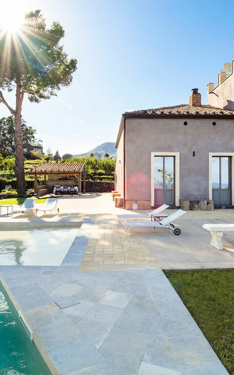 Villa Torre Etnea: slå samman, Utomhus