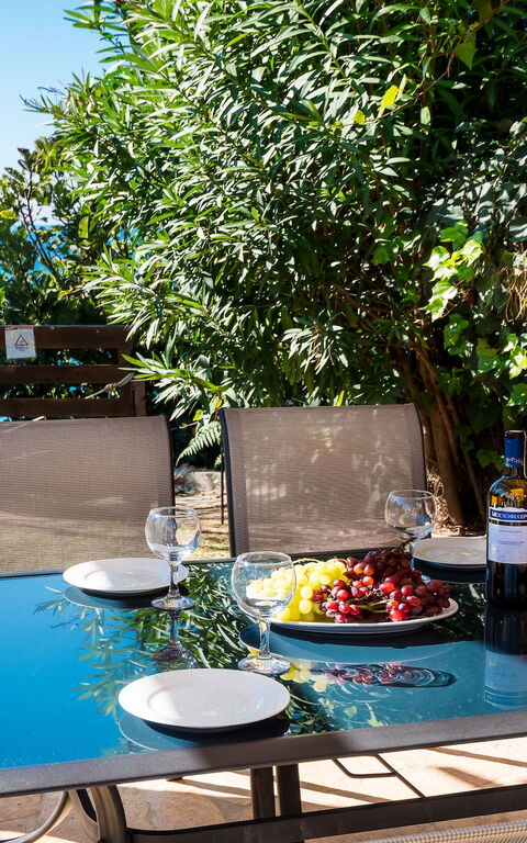 Beachfront Villa Rania: Trädgård, Utomhus