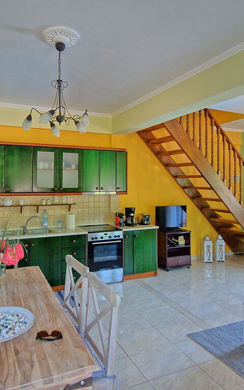 Beachfront Villa Rania: Kök, Lunchrum, Vardagsrum