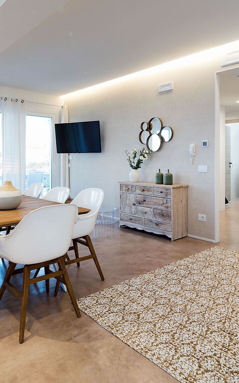 Villa San Lorenzo Palma: Kök, Lunchrum, Vardagsrum