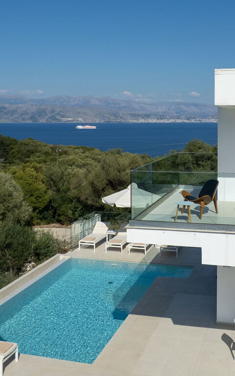 Villa Nafsika: Exteriör, slå samman, Utomhus, Visningar