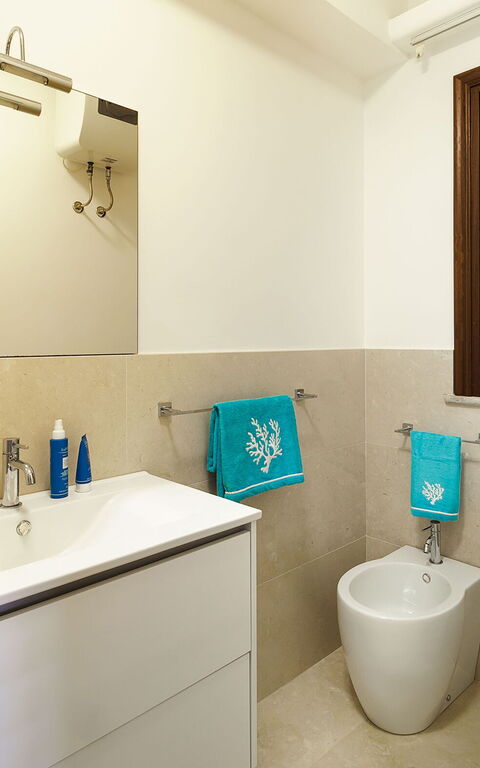 Villa Cala Mancina: Badrum