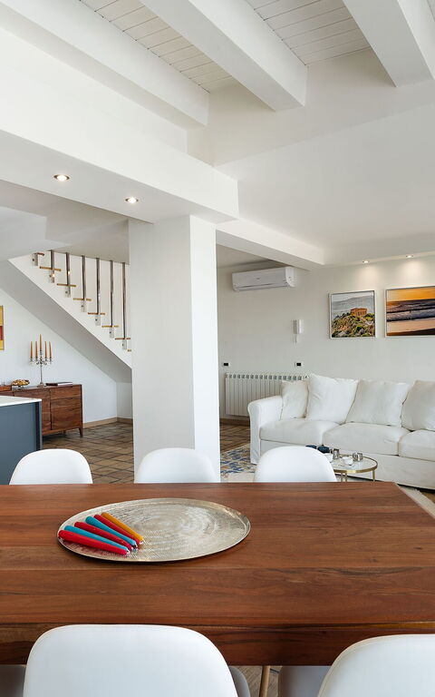 Villa Camemi: Kök, Lunchrum, Vardagsrum