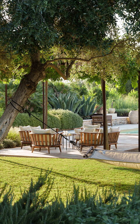 Villa Degli Aranci: slå samman, Trädgård