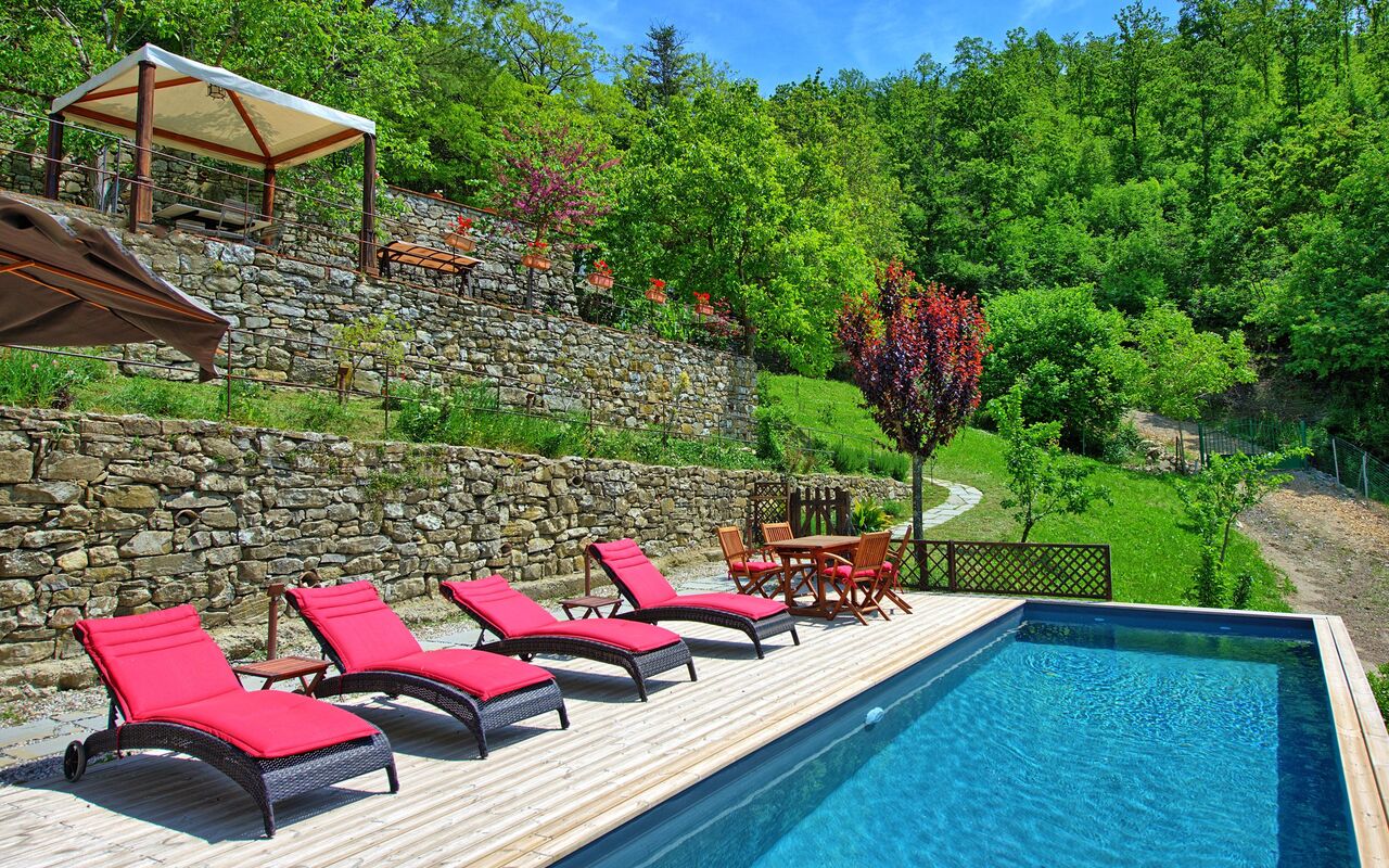 Villa Ancora: slå samman, Sommar, Utomhus