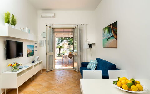 Semesterboende Euthalia: Kök, Lunchrum, Vardagsrum